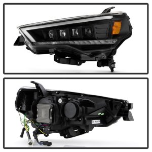 Toyota 4Runner Headlights - SPYDER - Apex Series with High-Power LED Module - Black - `14-`20