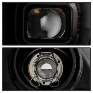 Ford F150 Headlights - SPYDER - Proj. Headlights - LED Crystal Light Bar - Black - `20-`21