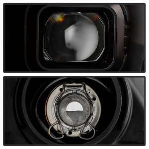 Ford F150 Headlights - SPYDER - Proj. Headlights - LED Crystal Light Bar - Black - `20-`21