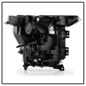 Ford F150 Headlights - SPYDER - Projector, Sequential LED Turn Signal, Halogen - Black - `20-`21