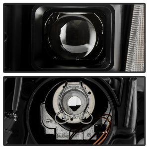 Toyota Tundra Headlight Set - SPYDER - Projector, Switch Back Sequential LED - Black - `14-`21