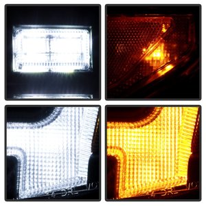 Toyota Tundra Headlight Set - SPYDER - Projector, Switch Back Sequential LED - Black - `14-`21