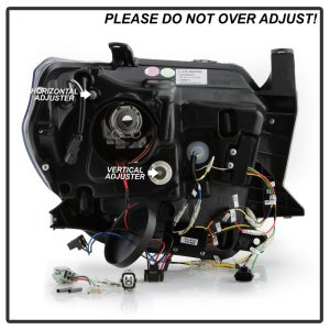 Toyota Tundra Headlight Set - SPYDER - Projector, Switch Back Sequential LED - Black - `14-`21