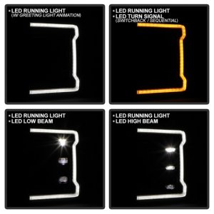 Ford F-450 Headlights - SPYDER - APEX Series Projector - Black - `17-`19 Ford F-450 Headlights - SPYDER - APEX Series Projector - Black - `17-`19