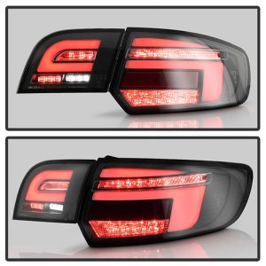 Audi A3 LED Tail Lights - SPYDER - Black - `09-`13