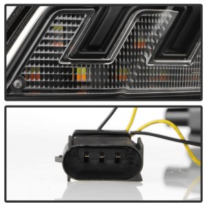 Ford Mustang Headlights - SPYDER - LED - Black - `15-`17