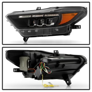 Ford Mustang Headlights - SPYDER - LED - Black - `15-`17