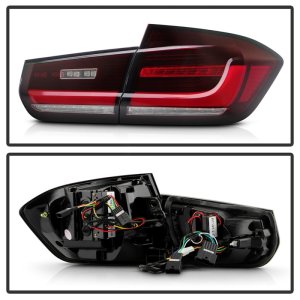 BMW 3 Series F30 LED Tail Lights - SPYDER - Apex Series - Red Clear - `12-`18