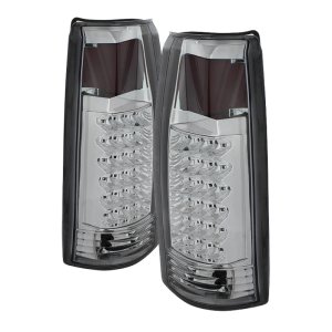 GMC Yukon Denali Tail Lights - Rear - SPYDER - xTune LED, Chrome Housing, Clear Lens - Chrome/Clear - `99-`00