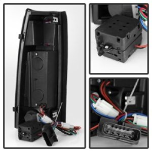 GMC Yukon Denali Tail Lights - Rear - SPYDER - xTune LED, Chrome Housing, Clear Lens - Chrome/Clear - `99-`00