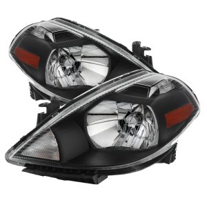 Nissan Versa Headlights - Front - SPYDER - xTune Crystal - Black - `07-`12