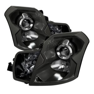 Cadillac CTS Headlights - Front - SPYDER - xTune Crystal, Halogen Only - Black - `03-`07
