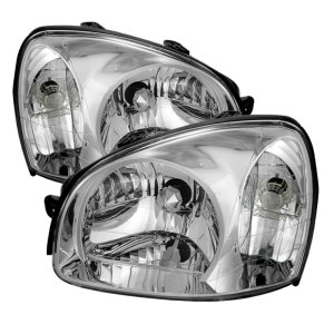 Hyundai Santa Fe Headlights - Front - SPYDER - xTune Crystal - Chrome - `03-`06
