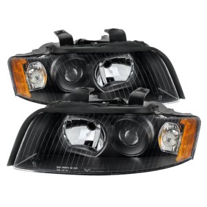 Audi A4 Headlights - Front - SPYDER - xTune Crystal (Halogen Only) - Black - `02-`05 Audi A4 Headlights - Front - SPYDER - xTune Crystal (Halogen Only) - Black - `02-`05