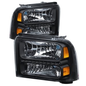 Ford F-450 Super Duty Headlights - Front - SPYDER - xTune Crystal LED - Black - `05-`07 Ford F-450 Super Duty Headlights - Front - SPYDER - xTune Crystal LED - Black - `05-`07
