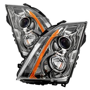 Cadillac CTS-V Headlights - Front - SPYDER - xTune Projector, Halogen Only, Chrome - Chrome - `09-`12 Cadillac CTS-V Headlights - Front - SPYDER - xTune Projector, Halogen Only, Chrome - Chrome - `09-`12