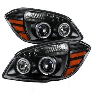 Chevrolet Cobalt Headlights - Front - SPYDER - xTune Halo Projector - Black - `05-`10