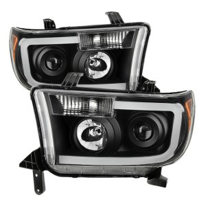 Toyota Tundra Headlights - Front - SPYDER - xTune LED Light Bar Projector - Black - `07-`13