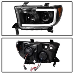 Toyota Tundra Headlights - Front - SPYDER - xTune LED Light Bar Projector - Black - `07-`13