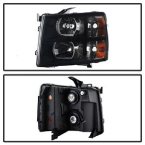 Chevrolet Silverado Headlights - SPYDER - xTune Crystal - Black Smoke - `07-`13 Chevrolet Silverado Headlights - SPYDER - xTune Crystal - Black Smoke - `07-`13