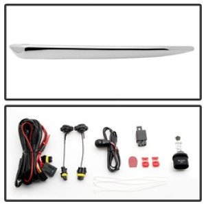 Chevrolet Suburban Fog Lights - SPYDER - OEM W/Chrome Trim Cover and Switch - Clear - `15-`17