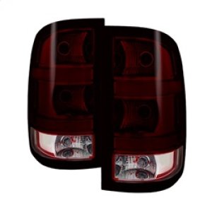 GMC Sierra Tail Lights - Rear - SPYDER - xTune OEM Style - Red Smoked - `07-`13