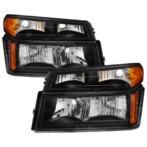 Chevrolet Colorado Headlights - Front - SPYDER - xTune OEM w/ Bumper Lights - Black - `04-`12 Chevrolet Colorado Headlights - Front - SPYDER - xTune OEM w/ Bumper Lights - Black - `04-`12