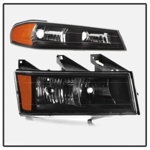 Chevrolet Colorado Headlights - Front - SPYDER - xTune OEM w/ Bumper Lights - Black - `04-`12 Chevrolet Colorado Headlights - Front - SPYDER - xTune OEM w/ Bumper Lights - Black - `04-`12