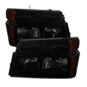 Chevrolet Colorado Headlights + Bumper Lights - Front - SPYDER - xTune OEM Style - Black Smoked - `04-`12 Chevrolet Colorado Headlights + Bumper Lights - Front - SPYDER - xTune OEM Style - Black Smoked - `04-`12