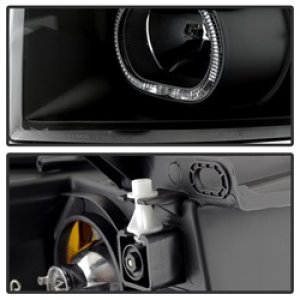 Chevrolet Silverado 1500 Headlights - Front - SPYDER - xTune LED Halo Projector - Black - `07-`13