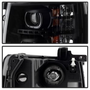 Chevrolet Silverado 1500 Headlights - Front - SPYDER - xTune LED Halo Projector - Black - `07-`13