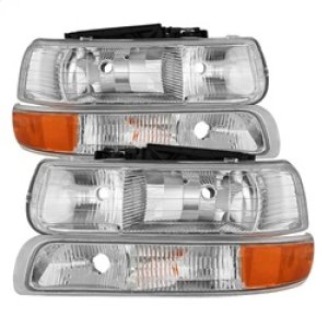 Chevrolet Silverado 1500 Headlights - SPYDER - OEM Style xTune - Chrome - `99-`02