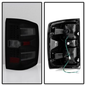 Chevrolet Silverado 1500 Tail Lights - SPYDER - xTune LED - Black Smoked - `14-`16