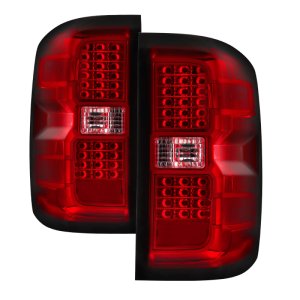 Chevrolet Silverado 2500HD Tail Lights - SPYDER - xTune LED - Red Clear - `14-`16 Chevrolet Silverado 2500HD Tail Lights - SPYDER - xTune LED - Red Clear - `14-`16