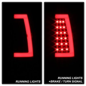 Chevrolet Silverado 1500 Tail Lights - SPYDER - xTune Light Bar LED Version 3 - Black - `99-`02