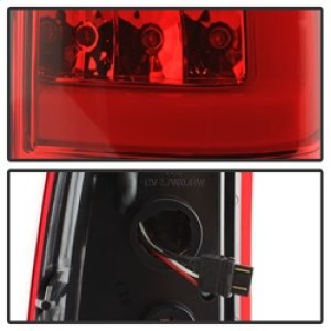 Chevrolet Silverado 1500 Tail Lights - SPYDER - xTune Version 3 Light Bar LED - Red Clear - `99-`02