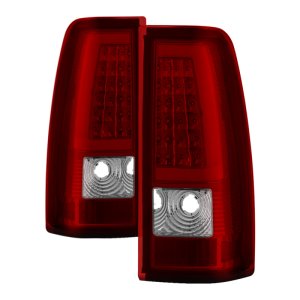 Chevrolet Silverado 1500 Tail Lights - SPYDER - xTune Version 3 Light Bar LED - Red Clear - `99-`02