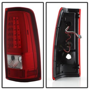Chevrolet Silverado 2500 Tail Lights - SPYDER - xTune Version 3 Light Bar LED - Red Clear - `99-`02
