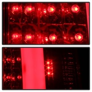 Chevrolet Silverado 3500 Tail Lights - SPYDER - xTune Version 3 Light Bar LED - Red Clear - `99-`02