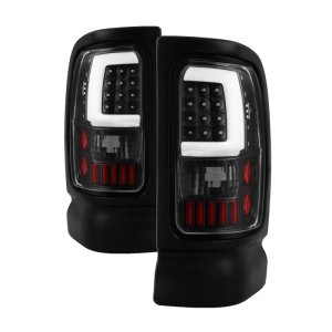 Dodge Ram Tail Lights - SPYDER - Light Bar LED - Black - `94-`01