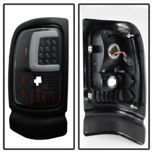 Dodge Ram Tail Lights - SPYDER - Light Bar LED - Black - `94-`01