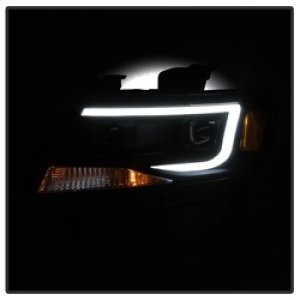 Chevrolet Colorado Headlights - SPYDER - xTune DRL Light Bar Projector - Black Smoked - `15-`17