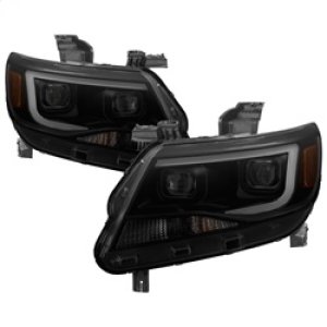 Chevrolet Colorado Headlights - SPYDER - xTune DRL Light Bar Projector - Black Smoked - `15-`17