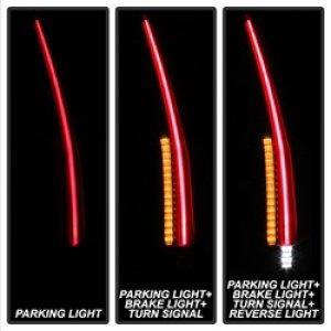 GMC Yukon Tail Lights - SPYDER - xTune LED (Escalade Style) - Black - `15-`17