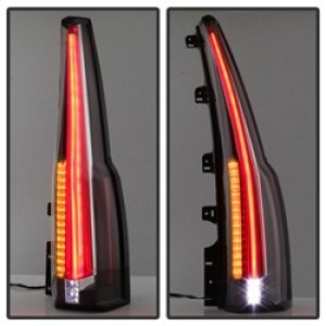 GMC Yukon Tail Lights - SPYDER - xTune LED (Escalade Style) - Black - `15-`17