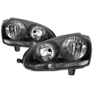 Volkswagen Golf Headlights - SPYDER - OEM Style - Black - `06-`09