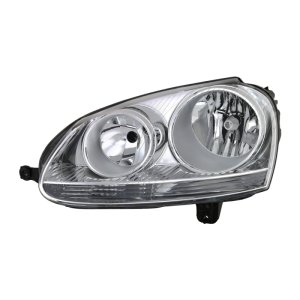 Volkswagen Golf Headlight - Driver Side - SPYDER - OEM Left - Black - `06-`09