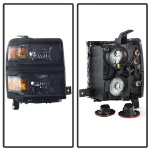 Chevrolet Silverado 1500 Headlights - SPYDER - OEM Style - Black - `14-`15