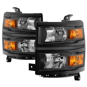 Chevrolet Silverado 1500 Headlights - SPYDER - OEM Style - Black - `14-`15