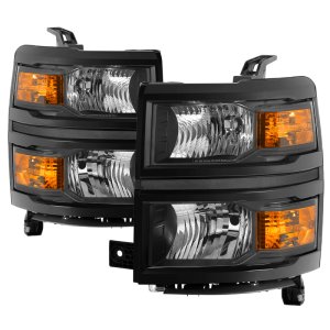 Chevrolet Silverado 1500 Headlights - SPYDER - OEM Style - Black - `14-`15
